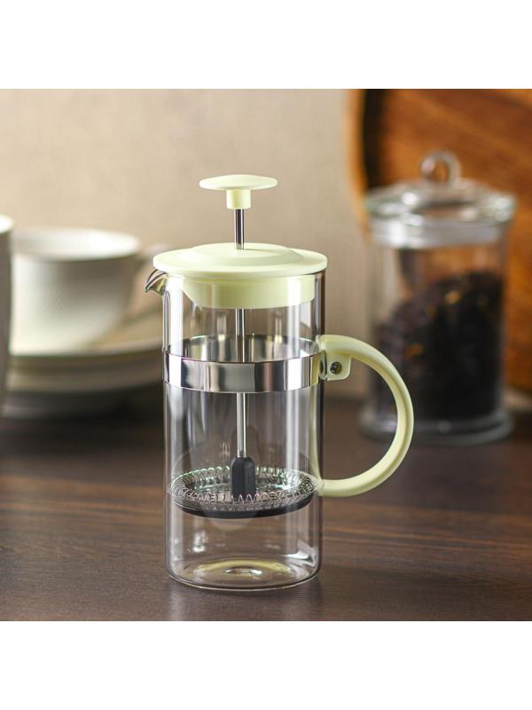 Френч-пресс Доляна «Гарсон», 350 мл, цвет молочный