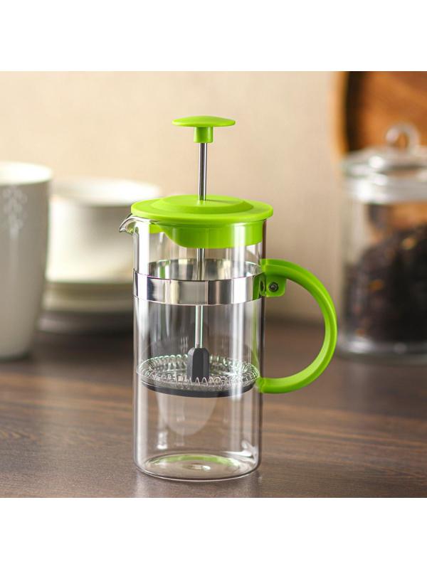 Френч-пресс Доляна «Гарсон», 350 мл, цвет зелёный