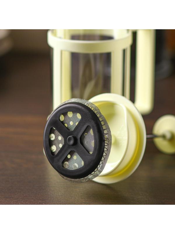 Френч-пресс Доляна «Классика», 350 мл, цвет молочный