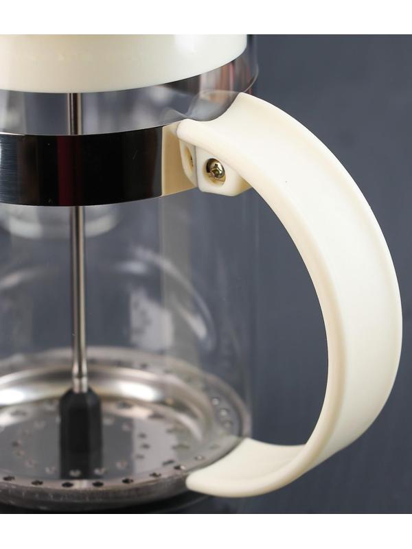 Френч-пресс Доляна «Гарсон», 800 мл, цвет молочный