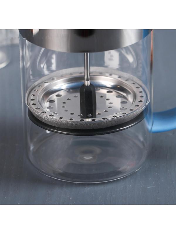 Френч-пресс Доляна «Гарсон», 800 мл, цвет голубой