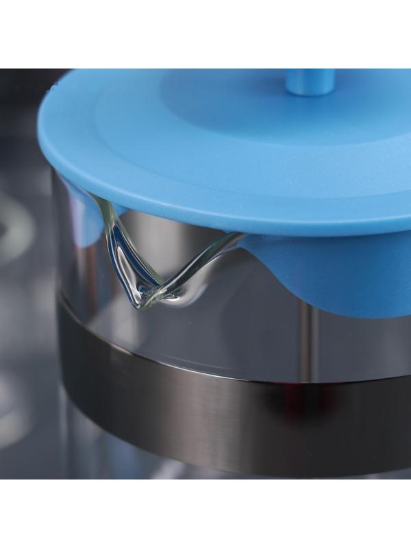 Френч-пресс Доляна «Гарсон», 800 мл, цвет голубой