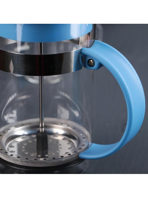 Френч-пресс Доляна «Гарсон», 800 мл, цвет голубой