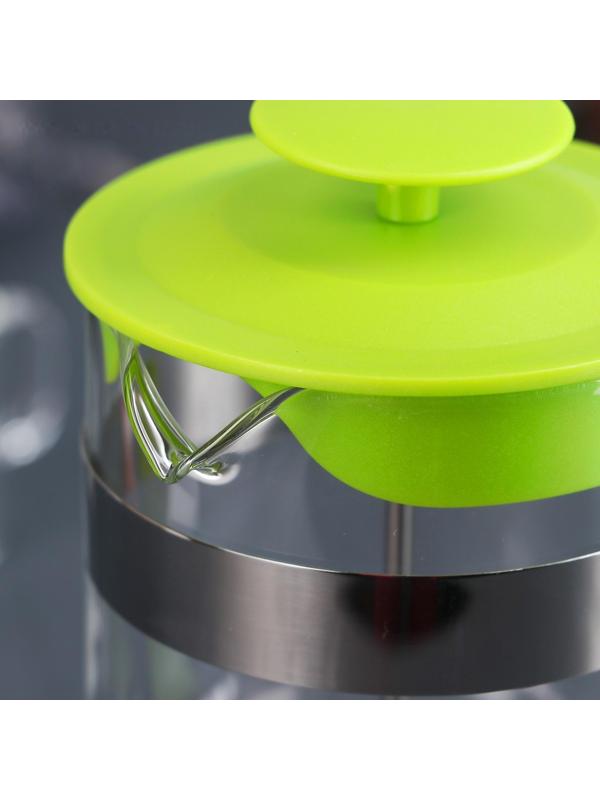 Френч-пресс Доляна «Гарсон», 800 мл, цвет зелёный