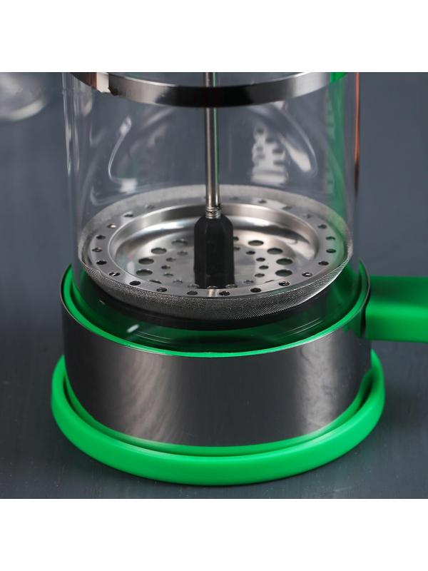 Френч-пресс Доляна «Риц», 600 мл, цвет зелёный