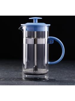 Френч-пресс Доляна «Гарсон», 350 мл, цвет голубой