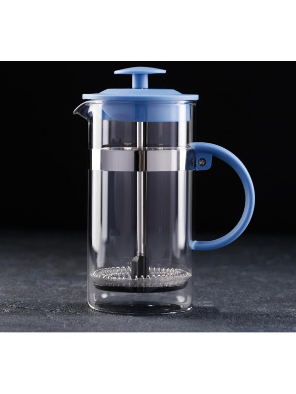 Френч-пресс Доляна «Гарсон», 350 мл, цвет голубой