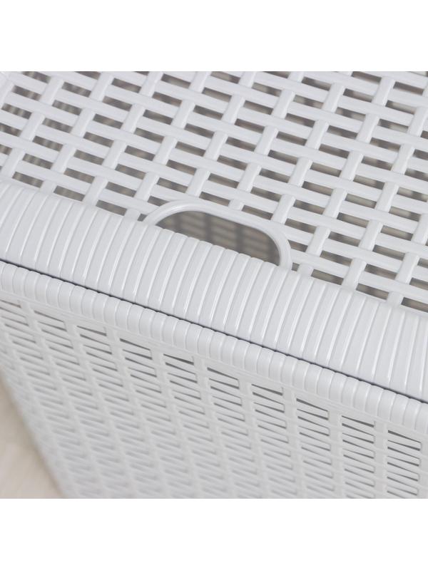 Корзина бельевая с крышкой, 30 л, 37×26×46,5 см, цвет МИКС