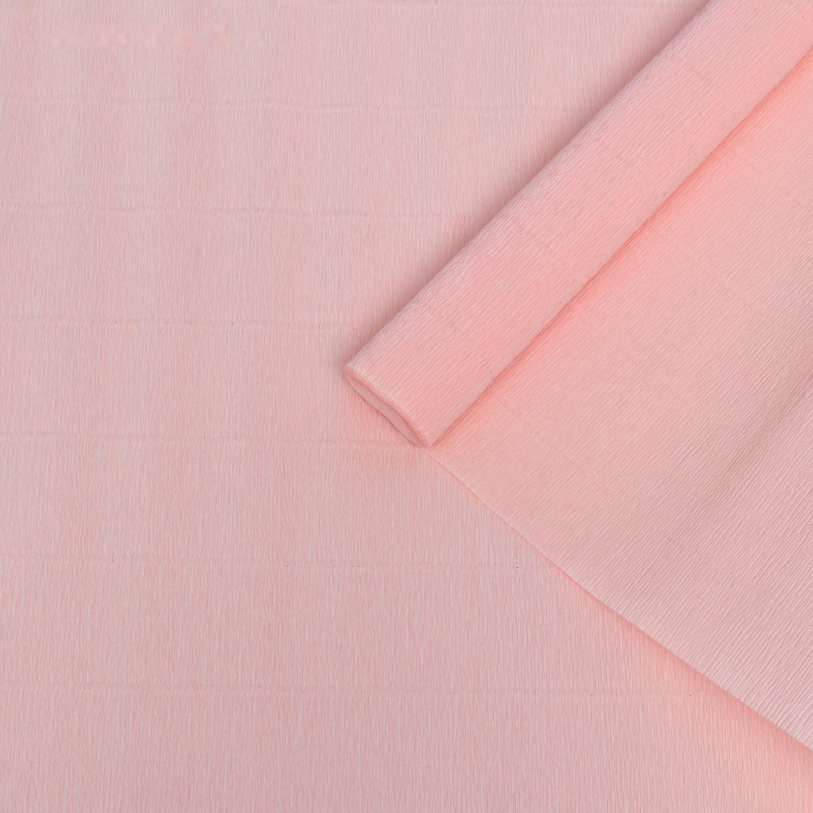 Бумага для упаковок и поделок, Cartotecnica Rossi, гофрированная, светлая, розовая, однотонная, двусторонняя, рулон 1шт., 0,5 х 2,5 м