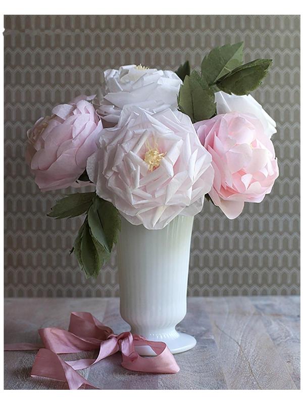 Бумага для упаковок и поделок, Cartotecnica Rossi, гофрированная, светлая, розовая, однотонная, двусторонняя, рулон 1шт., 0,5 х 2,5 м