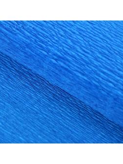 Бумага для упаковок и поделок, гофрированная, васильковая, синяя, однотонная, двусторонняя, рулон 1 шт., 0,5 х 2,5 м