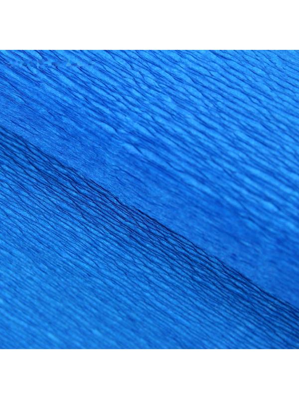 Бумага для упаковок и поделок, гофрированная, васильковая, синяя, однотонная, двусторонняя, рулон 1 шт., 0,5 х 2,5 м