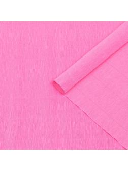Бумага для упаковок и поделок, гофрированная, розовая, однотонная, двусторонняя, рулон 1шт., 0,5 х 2,5 м