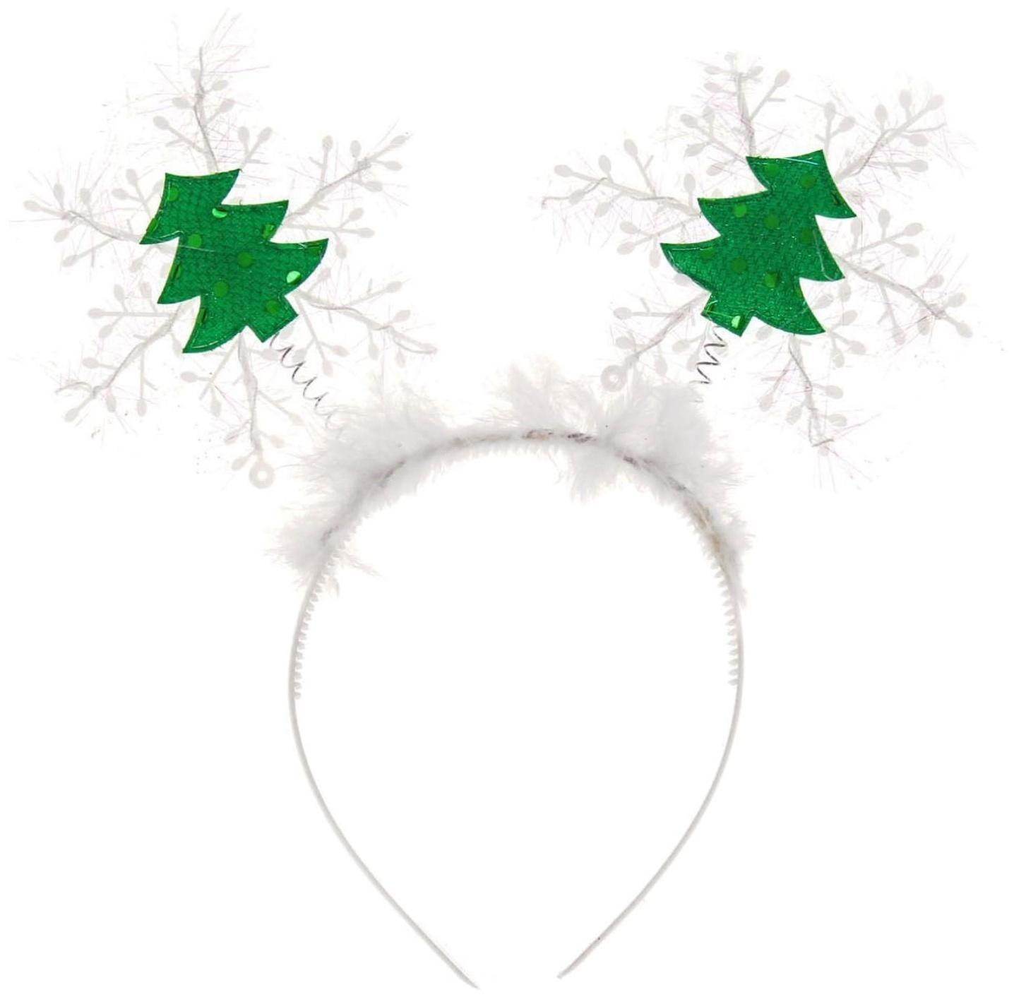 Карнавальный ободок «Снежинка с ёлочками»