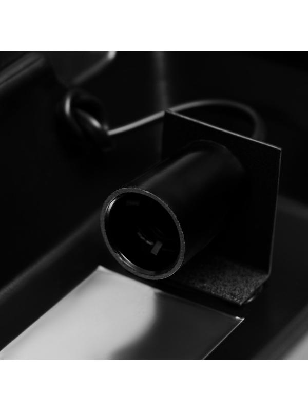 Аквариум прямоугольный Атолл с крышкой, 13 литров, 30 х 16 х 26/31 см, чёрный