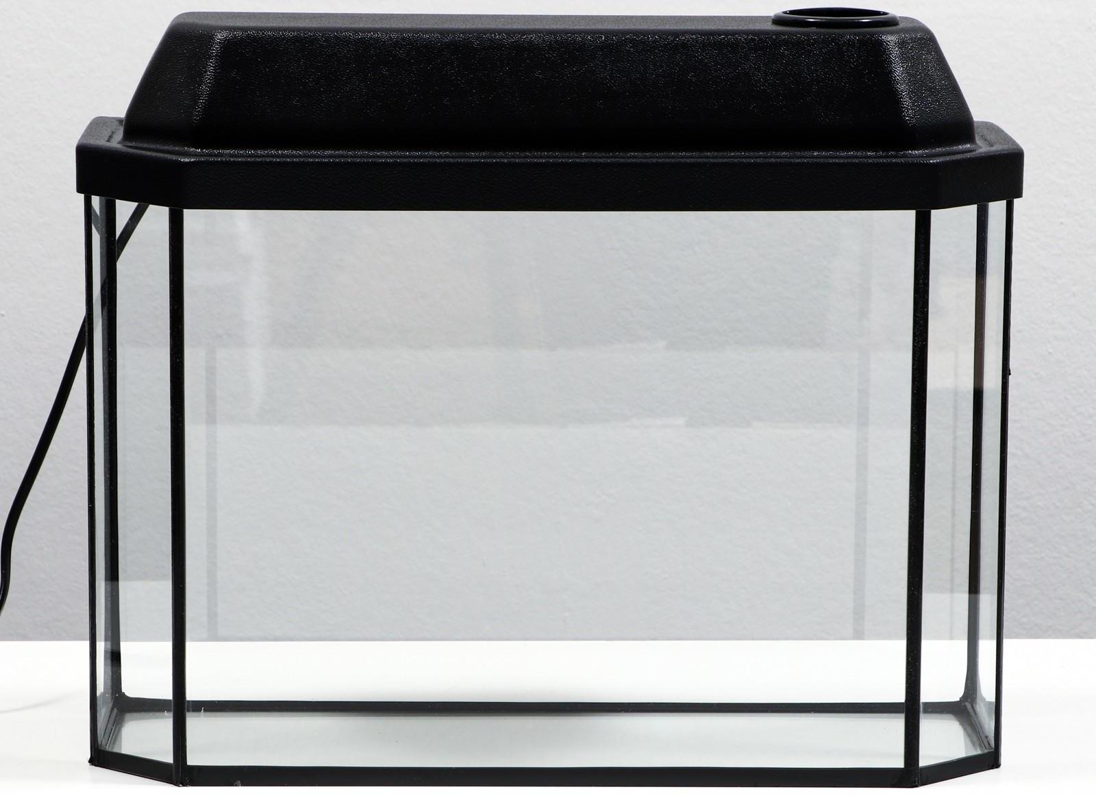 Аквариум панорамный с крышкой, 15 литров, 40 х 14,5 х 27/32 см, чёрный