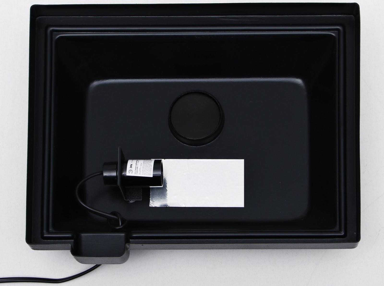 Аквариум колонна с крышкой, 30 литров, 30 х 23 х 43/48,5 см, чёрный