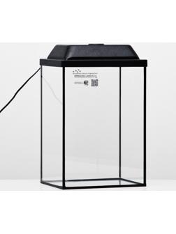 Аквариум колонна с крышкой, 30 литров, 30 х 23 х 43/48,5 см, чёрный