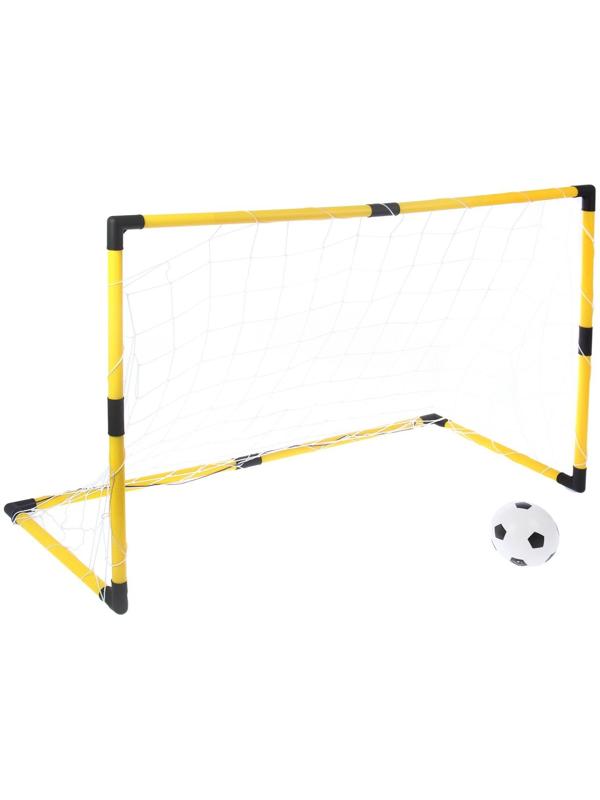Ворота футбольные «Весёлый футбол» с сеткой, с мячом