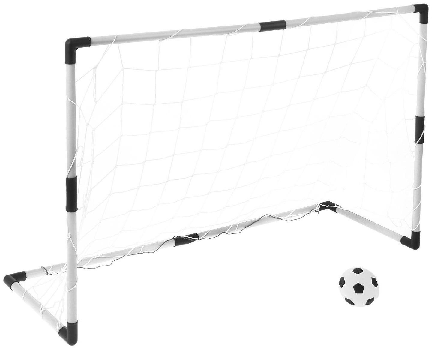 Ворота футбольные «Весёлый футбол», сетка, мяч d=14 см, размер ворот 98х34х64 см, МИКС