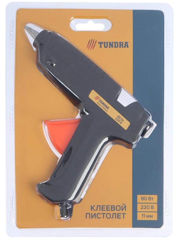 Клеевой пистолет ТУНДРА, 80 Вт, 220 В, 11 мм
