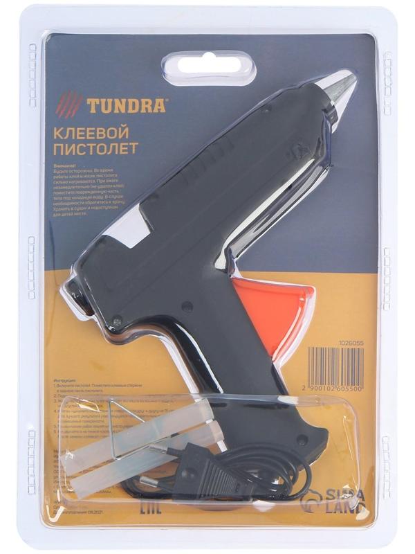Клеевой пистолет ТУНДРА, 80 Вт, 220 В, 11 мм