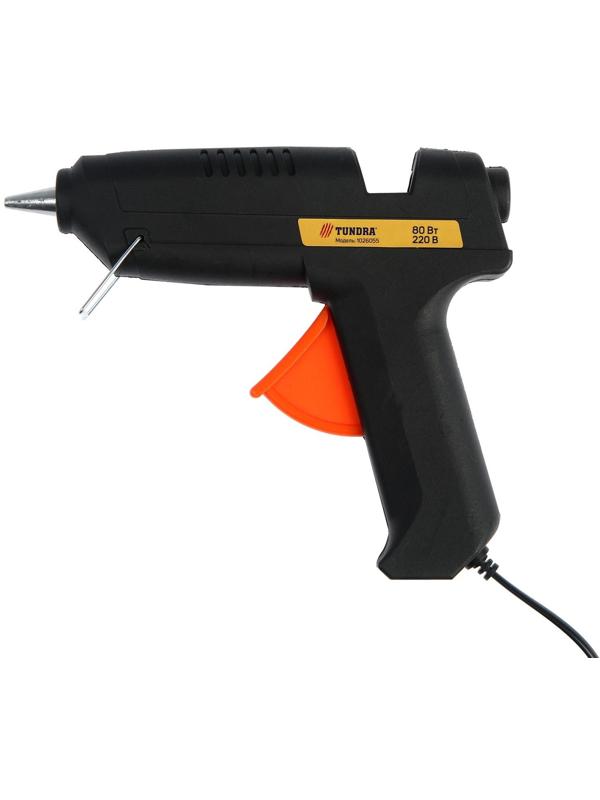 Клеевой пистолет ТУНДРА, 80 Вт, 220 В, 11 мм