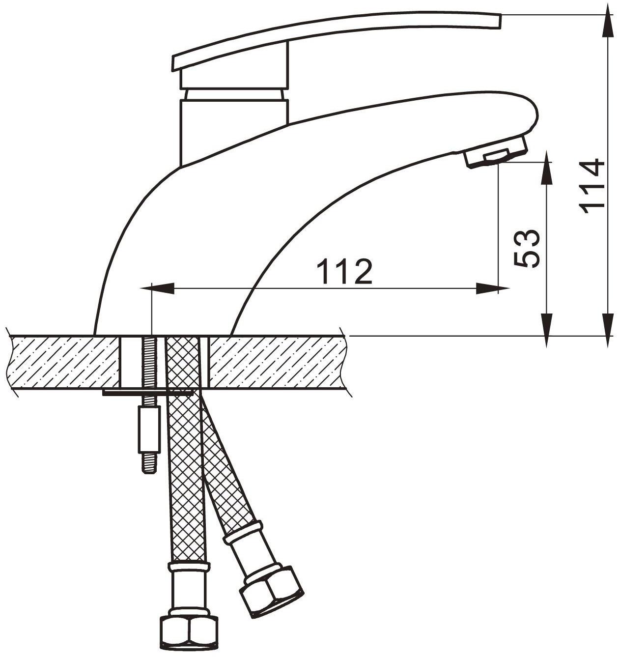 Смеситель для раковины Accoona A9014, однорычажный, хром