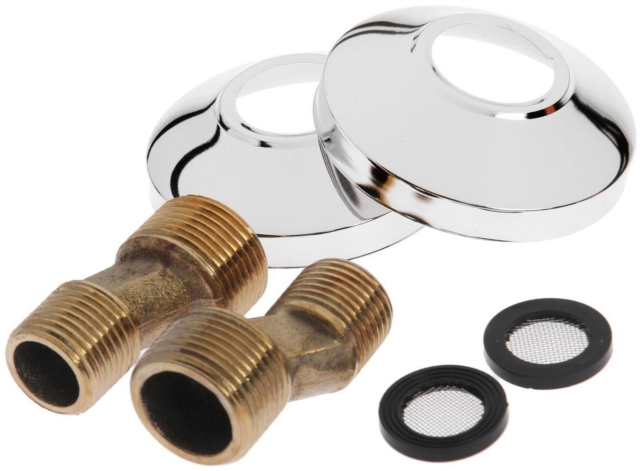 Смеситель для ванны Accoona A7140, однорычажный, излив 300 мм, с душевым набором, хром