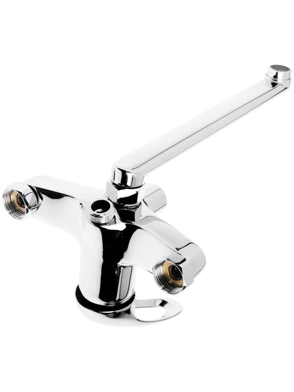 Смеситель для ванны Accoona A7140, однорычажный, излив 300 мм, с душевым набором, хром