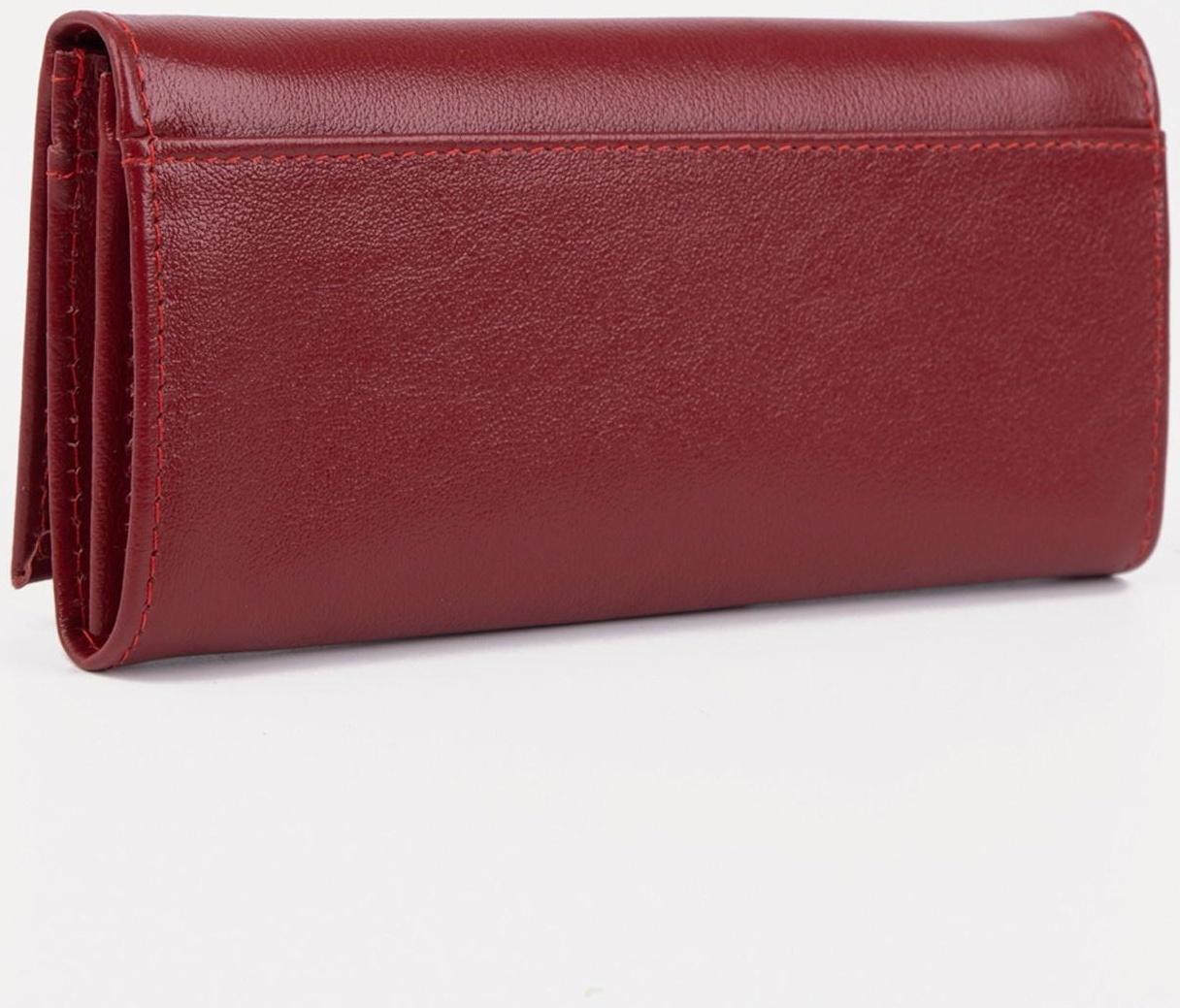 Кошелёк на кнопке, цвет красный