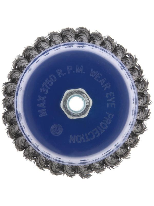 Щетка металлическая для УШМ ТУНДРА, крученая проволока, 