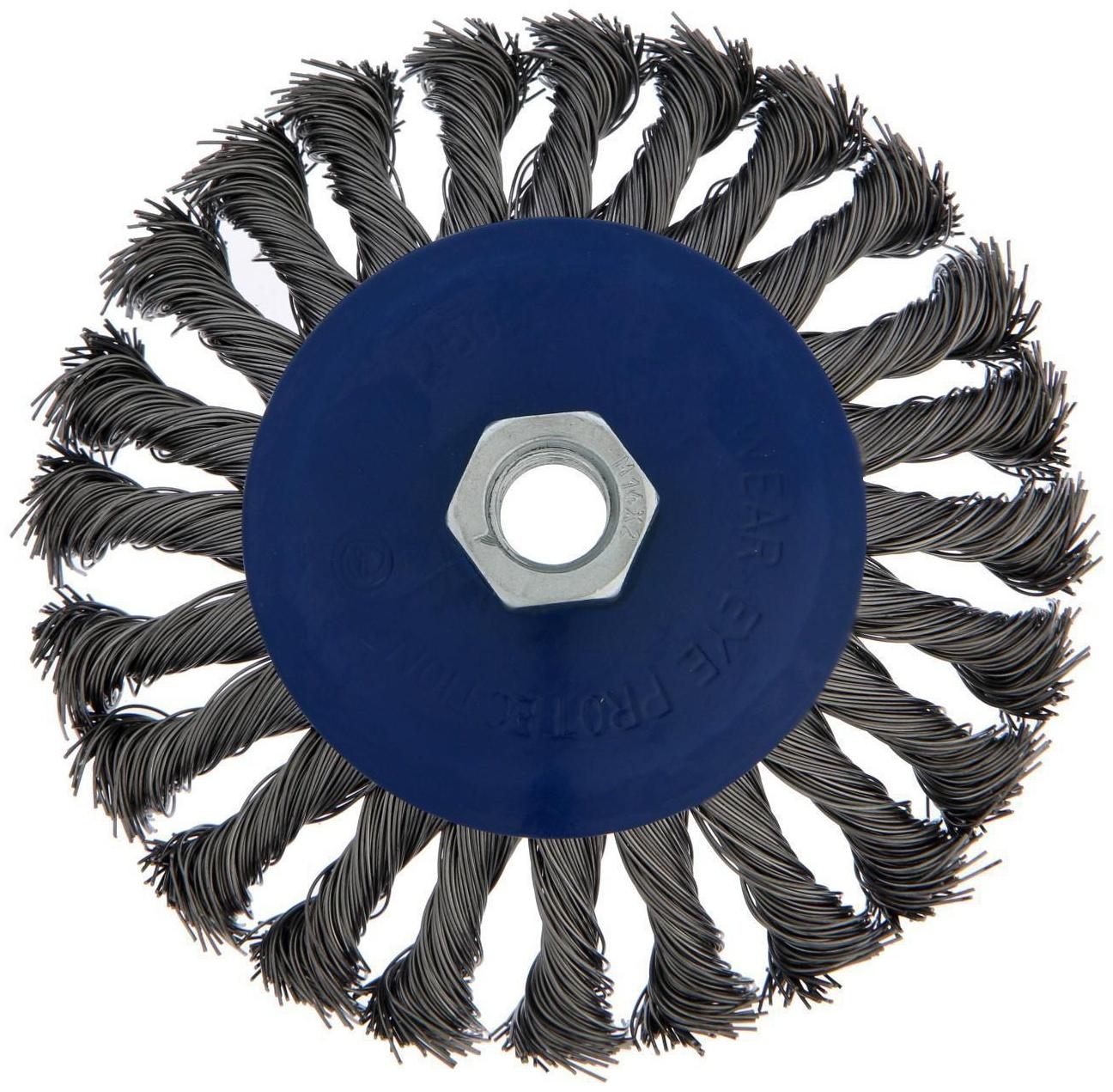 Щетка металлическая для УШМ ТУНДРА, крученая проволока, 