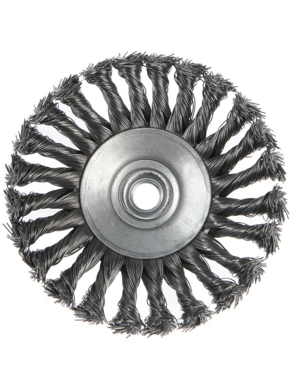 Щетка металлическая для УШМ ТУНДРА, крученая проволока, 