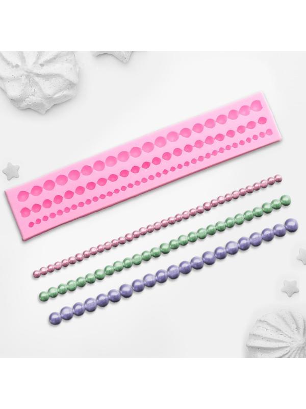 Молд «Жемчужная нить», 23×4 см, цвет МИКС