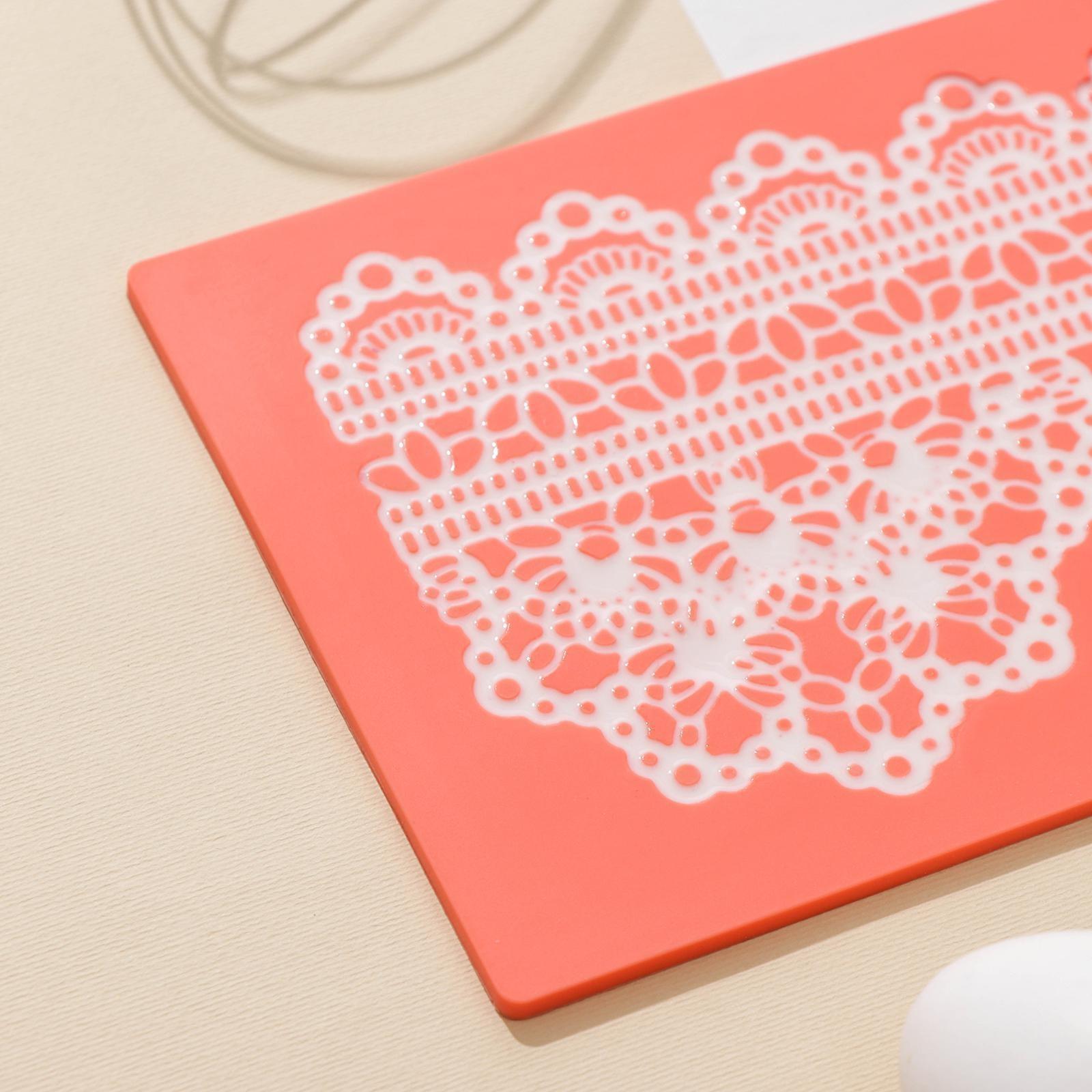 Коврик для айсинга силиконовый Доляна «Ажурный пояс», 40×13 см, цвет МИКС