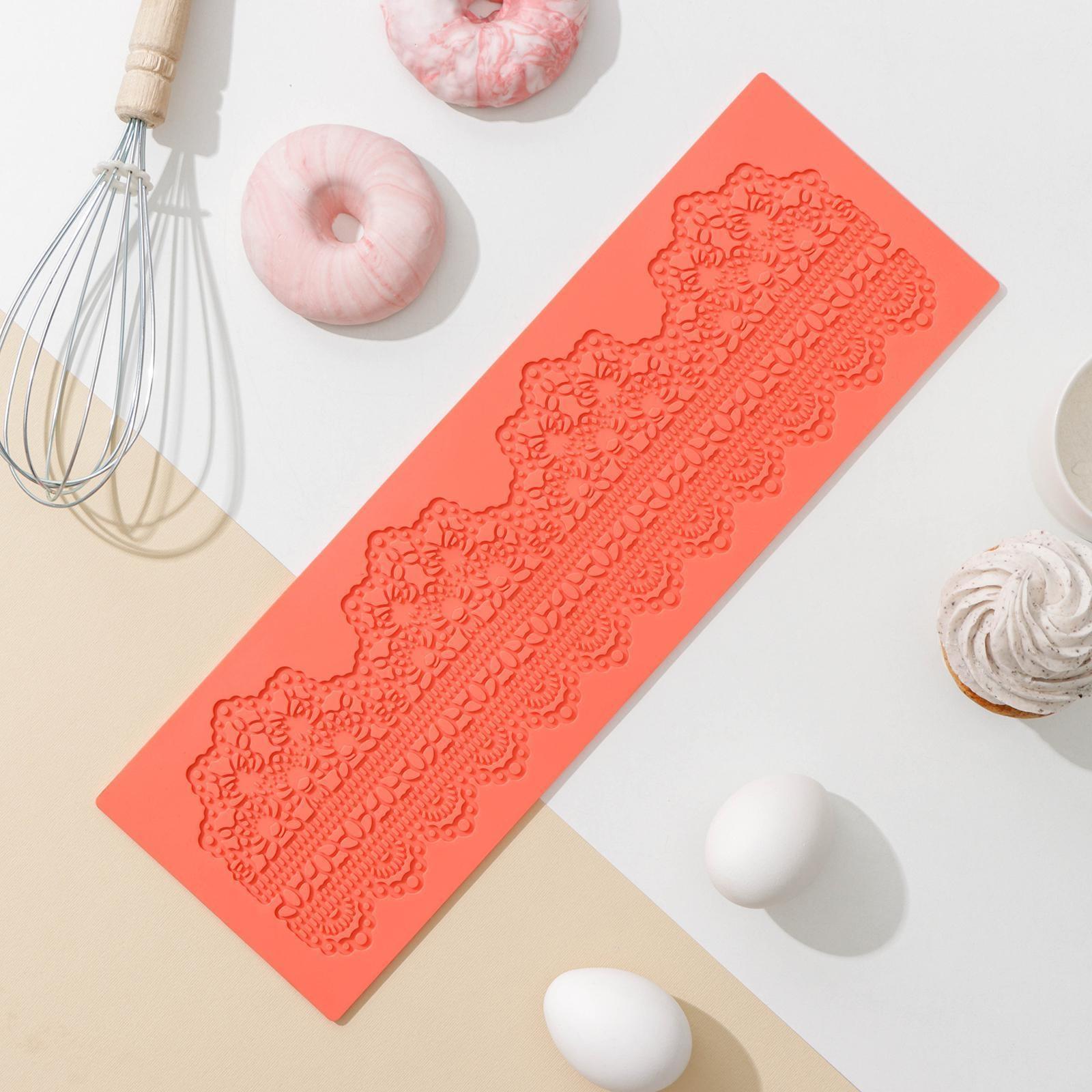 Коврик для айсинга силиконовый Доляна «Ажурный пояс», 40×13 см, цвет МИКС