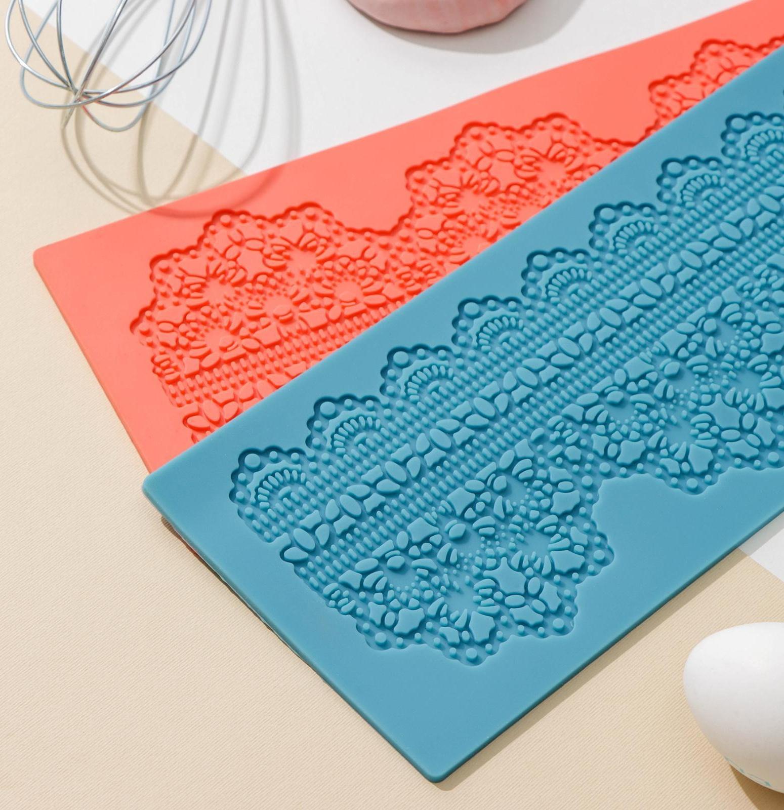 Коврик для айсинга силиконовый Доляна «Ажурный пояс», 40×13 см, цвет МИКС