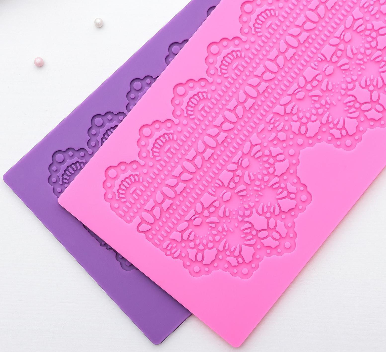 Коврик для айсинга силиконовый Доляна «Ажурный пояс», 40×13 см, цвет МИКС