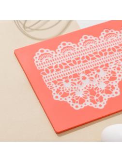 Коврик для айсинга силиконовый Доляна «Ажурный пояс», 40×13 см, цвет МИКС