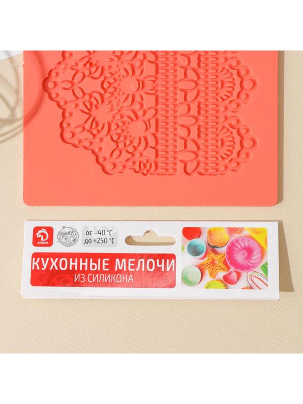 Коврик для айсинга силиконовый Доляна «Ажурный пояс», 40×13 см, цвет МИКС