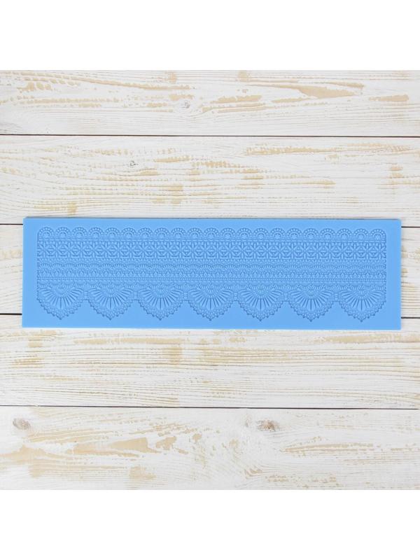 Коврик для айсинга силиконовый Доляна «Кружево», 40×12 см, цвет МИКС