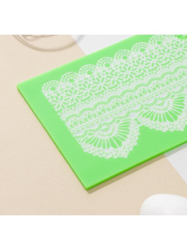 Коврик для айсинга силиконовый Доляна «Кружево», 40×12 см, цвет МИКС