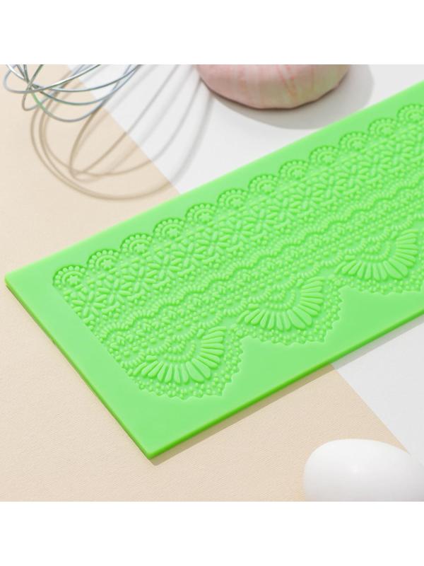 Коврик для айсинга силиконовый Доляна «Кружево», 40×12 см, цвет МИКС