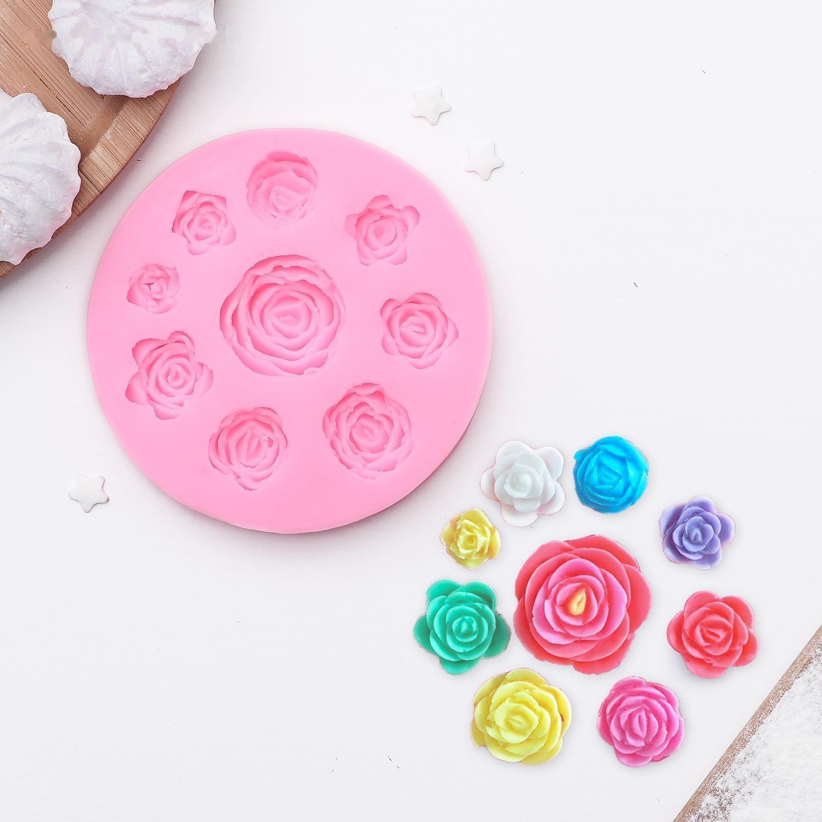 Молд «Круговорот роз», 9,5 см, цвет МИКС