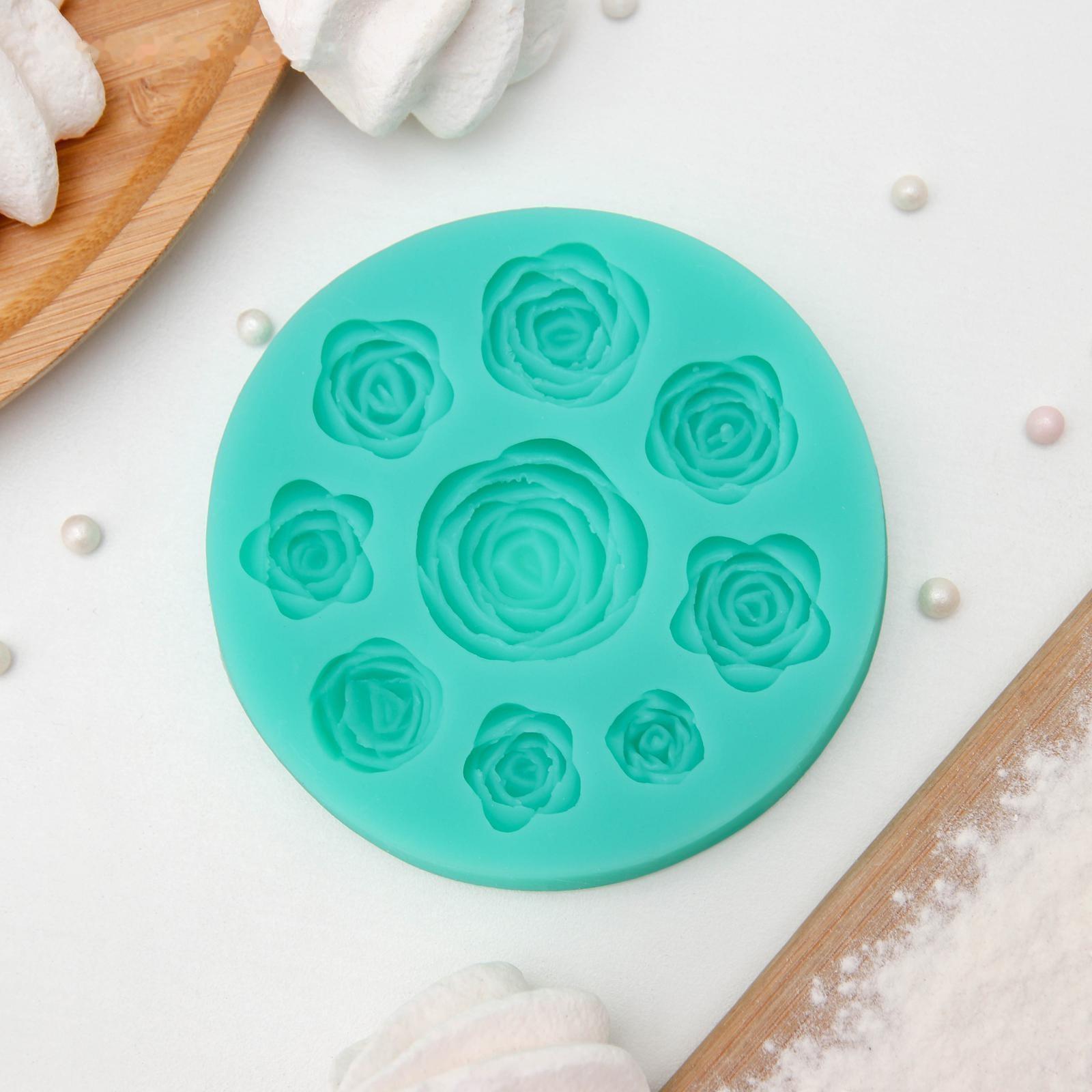 Молд «Круговорот роз», 9,5 см, цвет МИКС