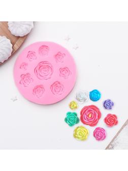 Молд «Круговорот роз», 9,5 см, цвет МИКС