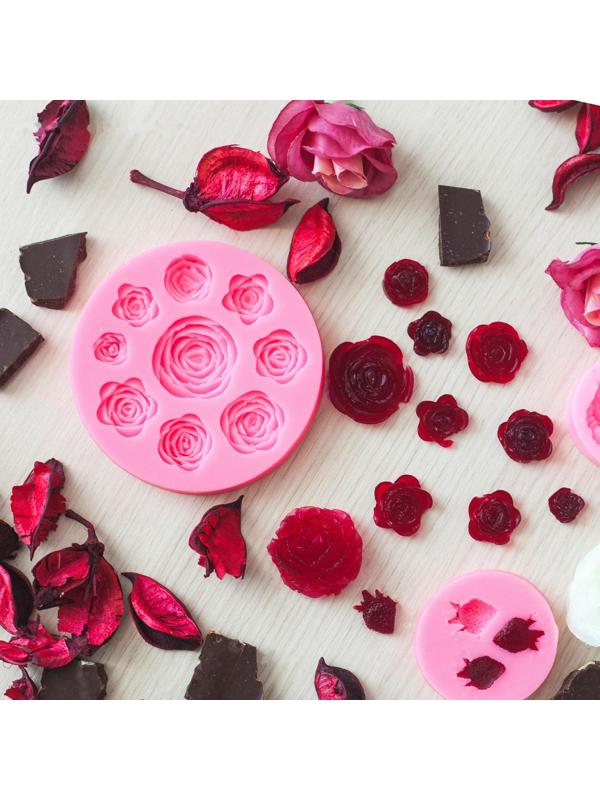 Молд «Круговорот роз», 9,5 см, цвет МИКС