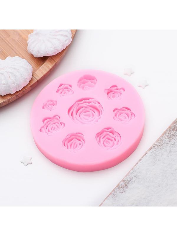 Молд «Круговорот роз», 9,5 см, цвет МИКС