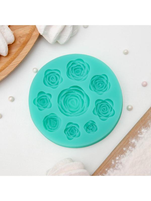 Молд «Круговорот роз», 9,5 см, цвет МИКС